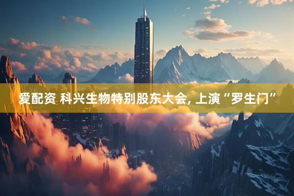 爱配资 科兴生物特别股东大会, 上演“罗生门”